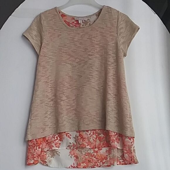 Dress Barn Layered Look Lightweight Sweater with Built in Chiffon Sleeve… - Picture 1 of 9
